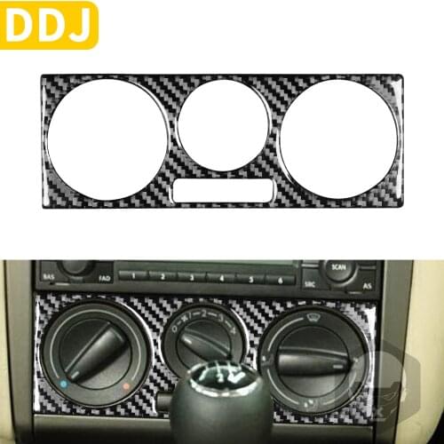 Car Center Console AC Button Climate Control Frame Sticker Carbon Fiber For Golf 4 Jetta Bora MK4 R32 GTI 1999-2004 Interior