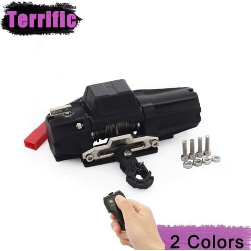 Wireless Remote Controller System Metal Electric Winch for 1/10 RC Crawler Axial SCX10 Traxxas TRX4 TRX6 Tamiya CC01