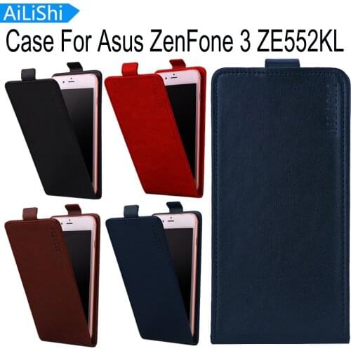 AiLiShi For Asus ZenFone 3 ZE552KL Case Luxury Flip Top Quality PU Leather Case Hot Sale Protective Cover Skin With Card Slot