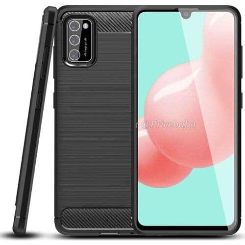 A41 Carbon Fiber Case For Samsung Galaxy A41 Cover TPU Drawing Material Phone Case For Galaxy A41 360 Full Protective Fundas