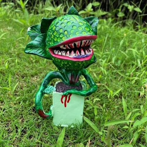 Piranha Flower Replica Movie Prop Yard Resin Ornaments Little Shop of Horrors Halloween Decoration S55