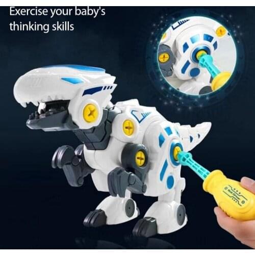 DIY Assemble Dinosaur Model Drilling Screw 3D Nut Tyrannosaurus Rex Triceratops Nut Combination Kids Education Construction Toys