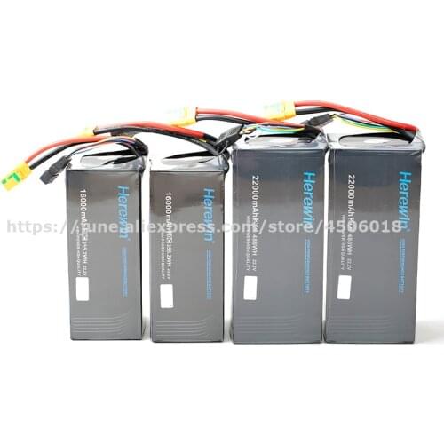 Herewin 16000MAH 22000 MAHBattery 22.2v 6S 20C Battery Agricultural Plant Protection UAV Battery