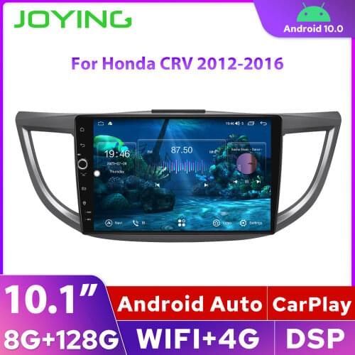 Joying Android 10.0 Stereo Autoradio 4GB RAM &64GB ROM Head Unit 10.1" Octa Core Car GPS Navigation For Honda CRV 2012 2016