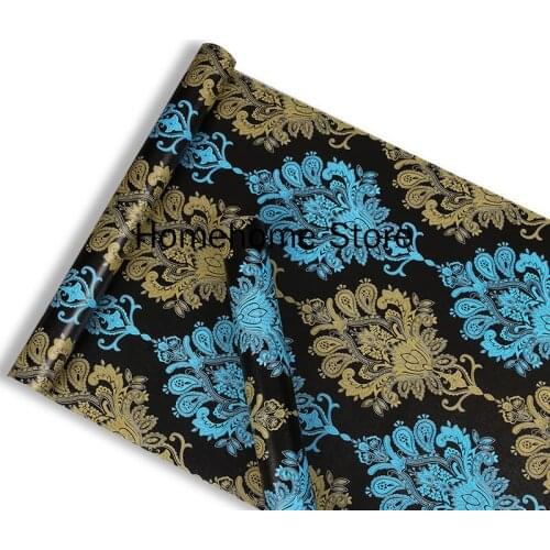 Yellow Blue Floral Wallpaper Home Peel and Stick Wall Sticker Self-Adhesive Contact Paper For Living Room Decor