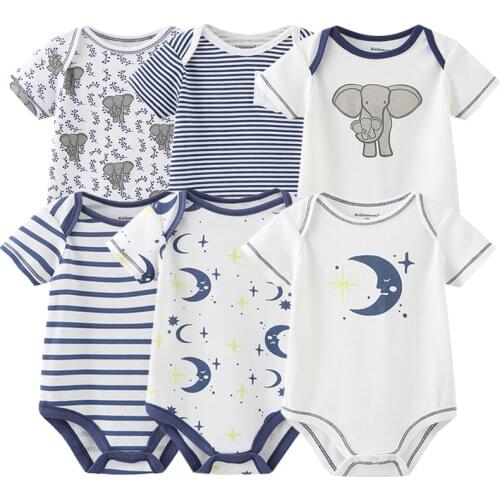Baby bodysuits 6pcs short sleeves spring cotton newborn suits Roupa Infantil Baby Clothes body bebe jumpsuit girls