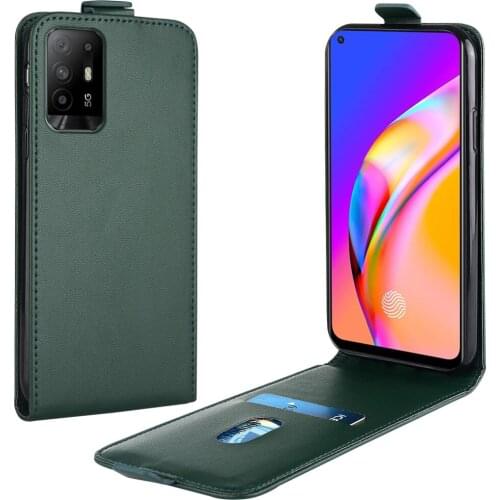 Flip Up and Down Leather Case for OPPO F19 Pro+ 5G Case CPH2119 CPH2121 Vertical Cover for F 19 Pro Plus 5G Case Phone Bag