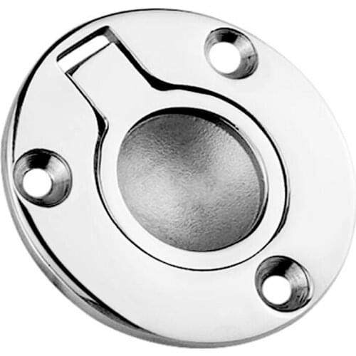 Easy to Install Round Waterproof Delicate Sleek High-quality Deck Handle Locker Embedded Hatch Pull 316 Stainless Steel