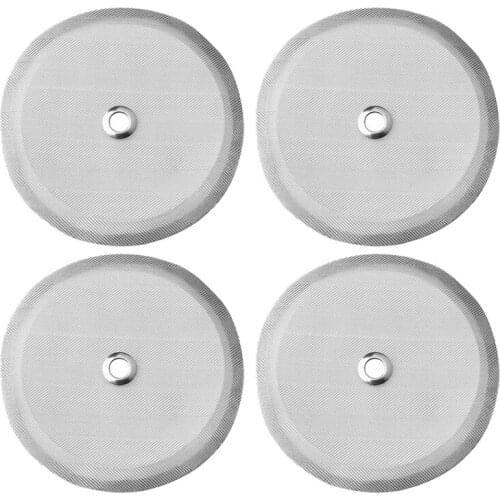 Best 4 Pcs 4 in Stainless Steel Replacement Coffee Filter Mesh,for 1000 Ml ,8 Cup French Press Coffee Makers and Tea Machines