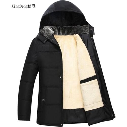 XingDeng 2018 new fashion Jacket Men Warm Coat Cotton-Padded Outwear Mens Winter Coats 80s Jackets Clothes Thick plus size 3Xl