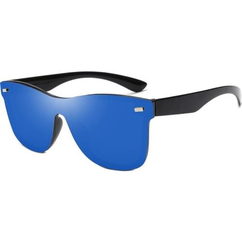 2021 New Trend Brand Same Style One-piece Street Shooting Wild One-piece Glasses Fashionable Riding Reflective Sunglasses