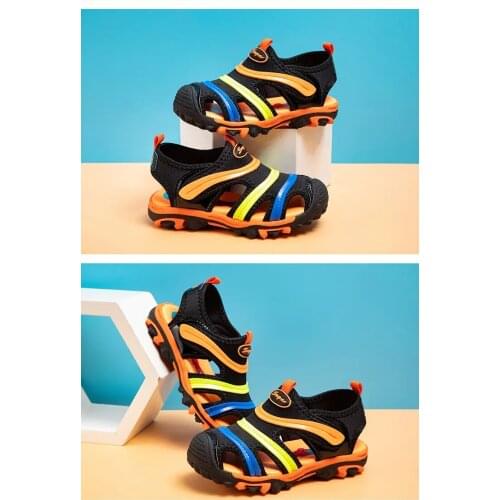 Boys And Girls Baotou Beach Shoes Summer Breathable Wear Resistant Fashion Casual Shoes Non Slip Shoes For Middle And Large