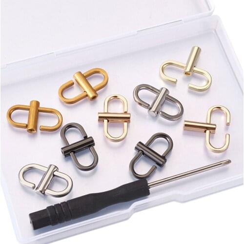 10pcs Adjustable Iron Buckles 5 Colors with Metal Screwdriver for Chain Strap Bag Shorten Crossbody Bags Length Accessories