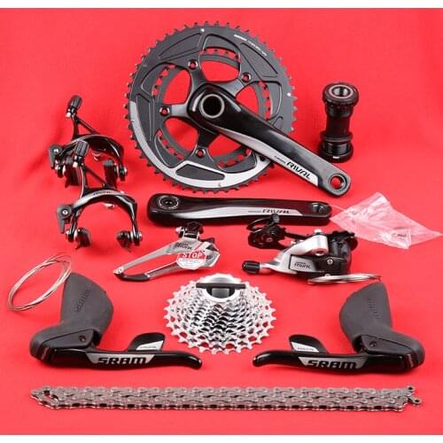 SRAM RIVAL 2X11 22 Speed Road Bike Bicycle Part Kit Groupset 52X36T/50X34T 170/172.5mm GXP Derailleur Shifter Brake Levers