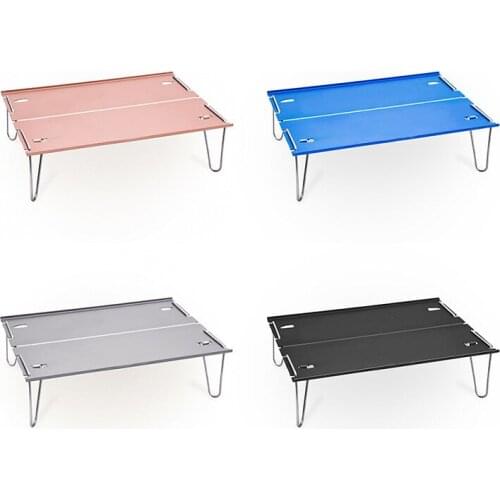 Outdoor Camping Table Portable Foldable Travel Picnic Tables Ultralight Aluminium Alloy Mini Desk Furniture with Storage Bag