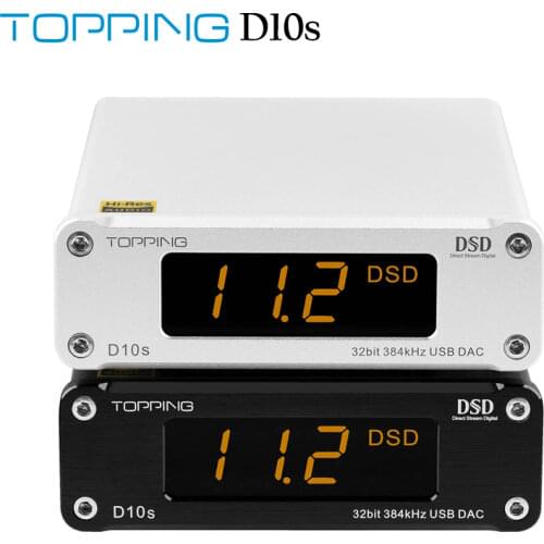 TOPPING D10s DAC MINI USB DAC XMOS XU208 ES9038Q2M DSD256 PCM 384kHz Hi-Res Audio Desktop Audio Decoder
