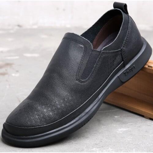Breathable Casual Genuine Leather Shoes Luxury Soft Sole Hollowed Driving Shoes Round Toe Moccasin Designer Flats M18161
