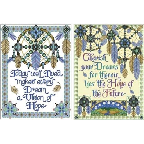 Dreamcatcher patterns counted 11CT 14CT Cross Stitch Sets DIY Chinese Cross-stitch Kits Embroidery Needlework