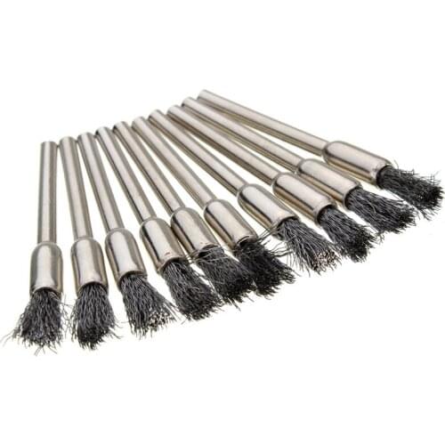 30pcs Wire Brush Wheel Cup Clean Brass & Steel & Nylon Mini Wire Brush Rotary Brush Steel For Dremel Rotary Tools