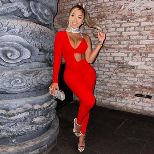 Glitter Sequin Patchwork Sexy Bra Club Romper Women Asymmetrical Shoulder Sleeveless Skinny Jumpsuit Cut Out One Piece Overalls