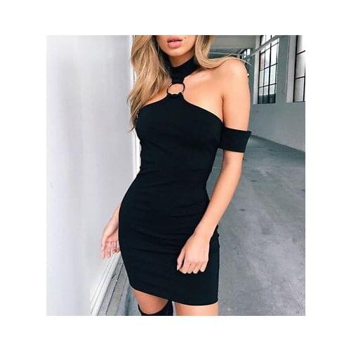 Women Ladies Sexy Bandage Bodycon Dress Sleeveless Halter Summer Casual Short Mini Pencil Dress