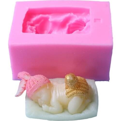3D Sleep Baby Soap Mold Chocolate Candy Cake Decorating Tools DIY Cookies Fondant Silicone Mold Baking Tools