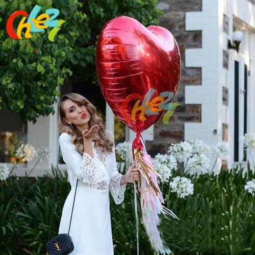 50pcs/lot Large 32inch 75CM Heart Foil Balloons Wedding Birthday Party Decor Helium Inflatable Globos Gaint Heart Shape Balaos