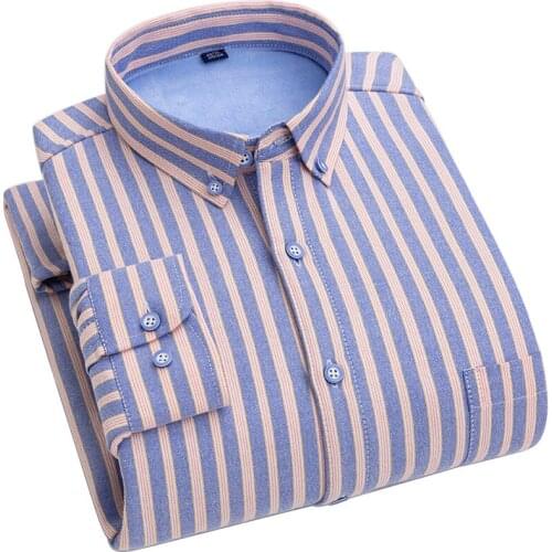 AOLIWEN Men's Striped Shirts