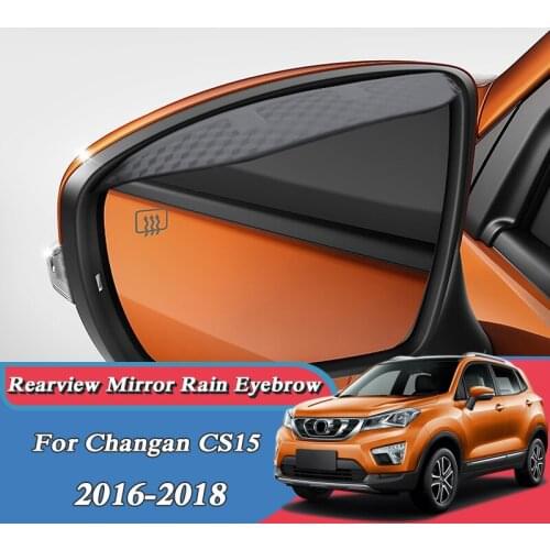 Car Carbon Firber Black Rearview Mirror Rain Eyebrow For CHANGAN CS15 CS35 CS55 CS75 CS85 CS95 EADO 2016-PresentAuto ShieldVisor