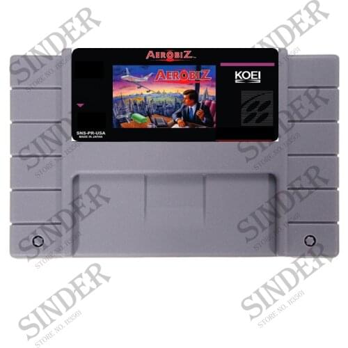 Aerobiz Good Quliaty Label 16 Bit Big Gray Game Card for NTSC Game Players