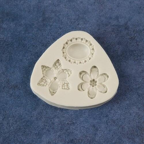 Flower Rock Roll Sugar Cake Mold Baking Silica Gel Utensils Tool Sugar Roll Mold Sugar Art Tool A213