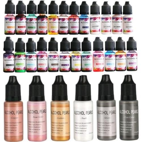 30 Colors Epoxy Resin Diffusion Pigment Alcohol Ink Liquid Colorant Dye DIY Crafts Jewelry Making Accessories Drop Ship