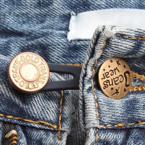 Denim Jean Waist Extender Button for Men Women with Gold Finished Metal Button DIY Waist Adjustment Hot Sale