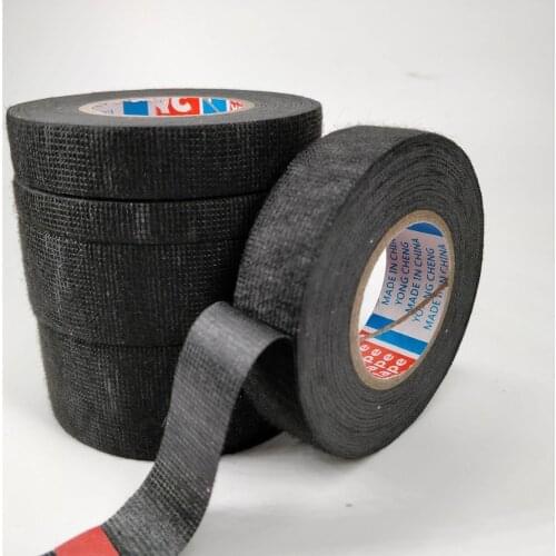 Insulation Tape Black High Temperature Resistant Automotive Wiring Harness Tape Adhesive Cloth for Cable Harness Car Auto Heat S