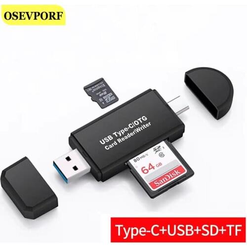 3in 1 Card Reader USB 3.0 Type C Micro SD TF Adapter For Laptop Accessories OTG Cardreader Smart Memory Universal Microsd Reader