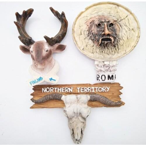 Lychee Australia Scenic Refrigerator Magnetic Sticker Deer Shaped Fridge Magnet Modern Home Kitchen Decoration