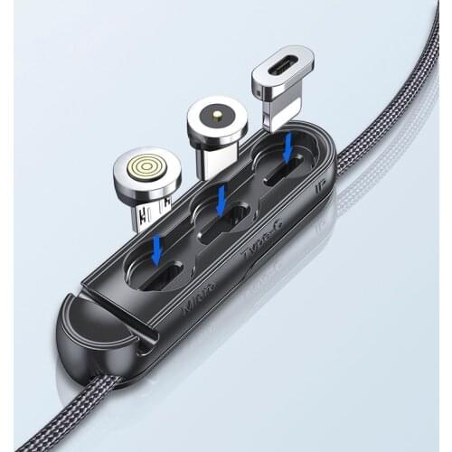 Magnetic Cable Plug Case Portable Storage Box Magnet Charger Plugs For iPhone Micro USB Type C Connector Box Organizer