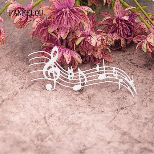Music score notes 10x4.5cm paper die cutting stencils punch Metal cuts dies cutting dies Scrapbooking DIY Embossing mould card