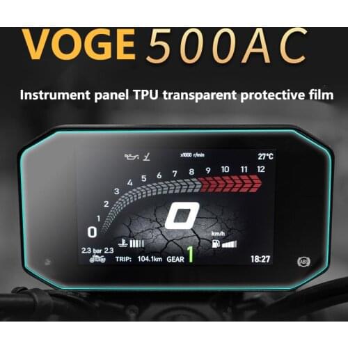 Motorcycle Instrument Film Tpu Headlamp Blackened Tail Lamp Transparent for LONCIN VOGE 500ac