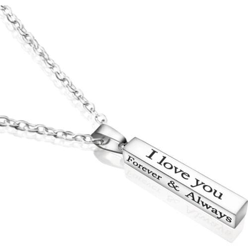 New fashion stainless necklace women simple lettering necklace love trinket