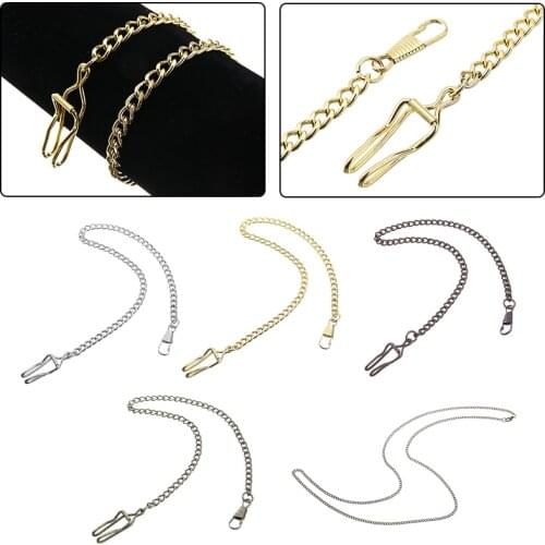 Alloy Pocket Wacth Chain Retail Alloy Pocket Watch Holder Necklace Chain Bronze/Silver Vintage Style 5 Color For Choice