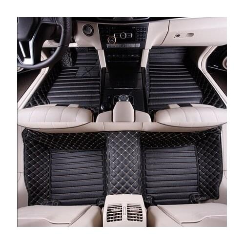 Custom Full Covered Special Car Floor Mats for Mitsubishi ASX Galant Grandis Outlander Pajero 5seat Waterproof Durable Carpets