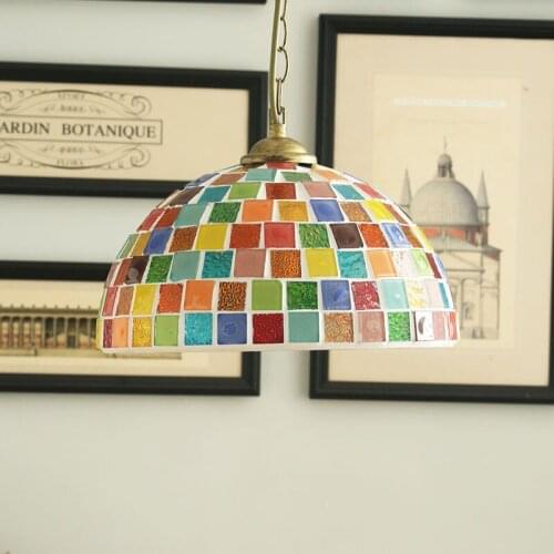 Mediterranean Bohemian Glass Chandelier dining room lamp corridor lamp porch bar desk bedroom lamp lighting