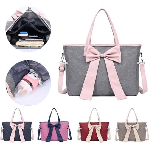 LEQUEEN Mommy Bag High Capacity Diaper Nappy Handbag Sweet Maternity Bag Pregnant Woman Storage Shoulder Bag For Mom And Baby
