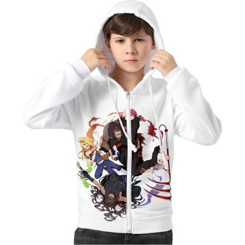 Anime Cosplay Zipper Hoodies 3D Print Fashion Sweatshirt Men/Women Long Sleeve Coat Hip hop Boy girl Harajuku Hooded Jackets