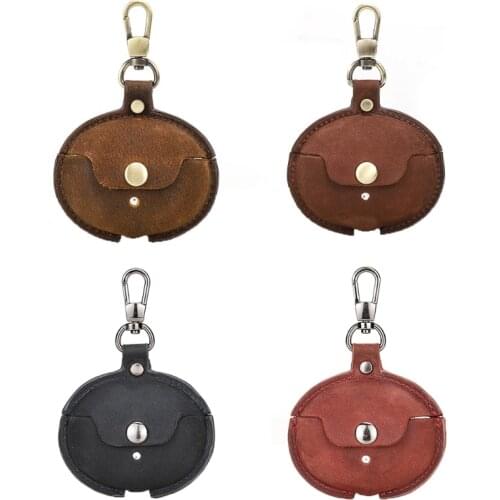 Vintage Leather Case Cover , Full Protective Case Accessories Skin Cover for -HUAWEI FreeBuds 4i Earbuds Charging Case