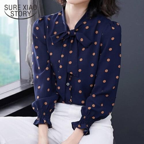 Blusas mujer de moda 2019 women tops blouse women women blouses chiffon blouse Casual long sheelve blouse 2693 50