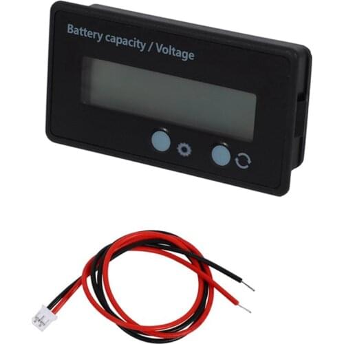LCD Battery Capacity Gauge Meter 12V/24V/36V/48V Lead Acid Battery Status Indicator,Lithium Battery Capacity Tester