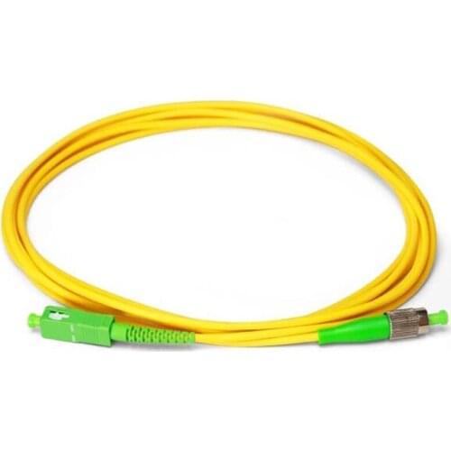 10PCS/bag 3M SC-FC APC Simpex single-mode fiber optic patch cord cablle SC-FC 2.0mm 3.0mm FTTH fiber optic jumper free shipping