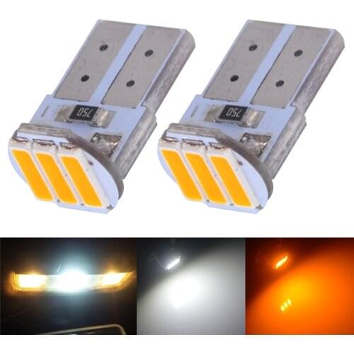 100x Car LED Light W5W T10 Car 3 LEDs 7020 SMD Wedge Replacement Reverse Instrument Panel Lamp Clearance Lights